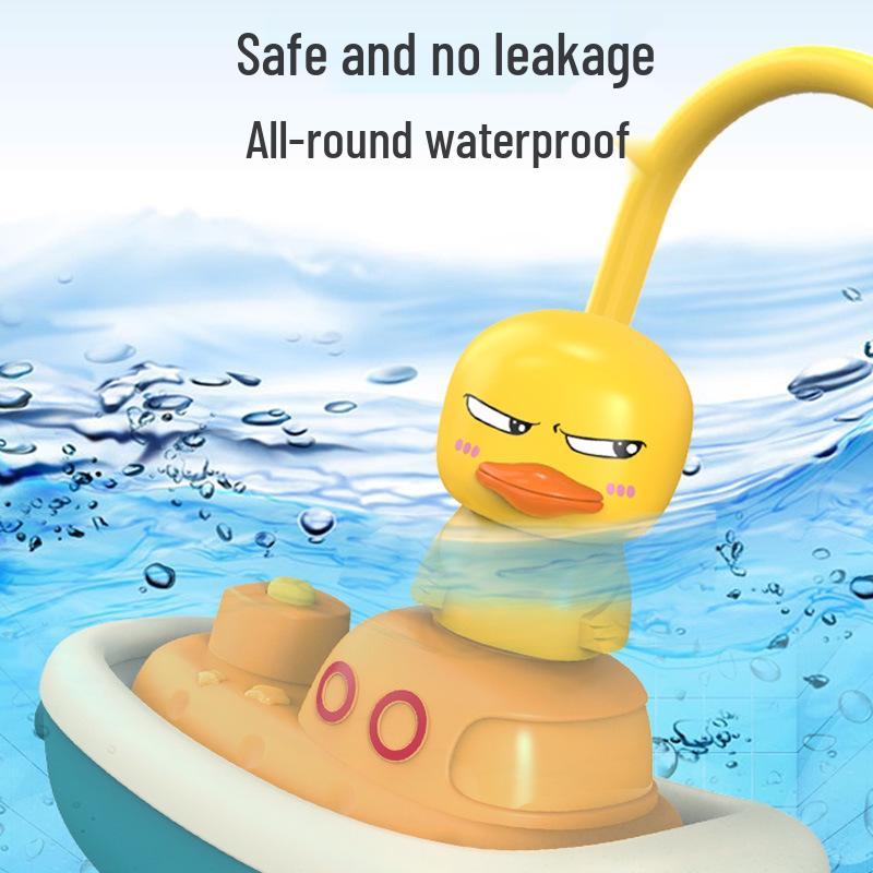 Pirate Duck 4-in-1 Children's Bath Toy: Electric Spraying Shower Head for Fun Parent-Child Bath Time