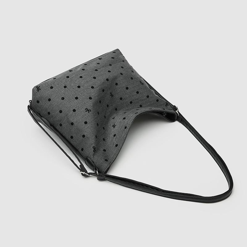 Geantă de pânză cu buline proaspete, rucsac cu umăr diagonal, la modă și versatil, pentru navetiști