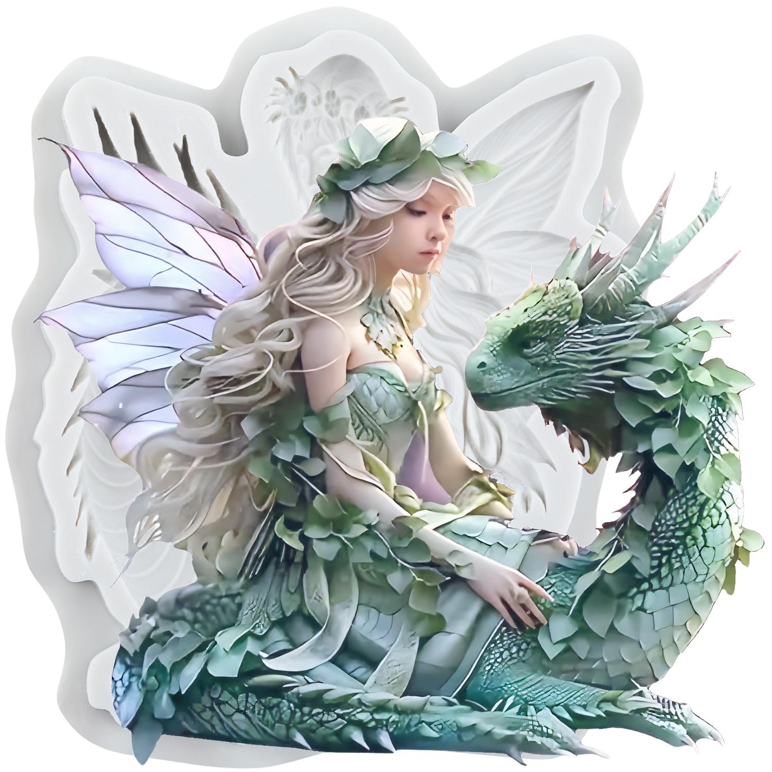 

Силиконовая форма Дракон Ангел Формы для мастики Инструменты для украшения торта Тематический торт Десерт Украшенный Шоколадная форма для конфет серый