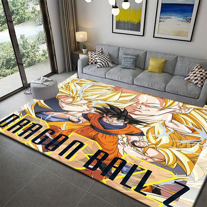 Cozy Dragon Ball Shaggy Rug for Sofa Areaanime soft washable cartoon floor carpet