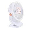 Small Desk Fan with Clamp 5 Speed Settings 3 Brightness Levels 720 Degree Rotation Rechargeable Office Desk Fan Light