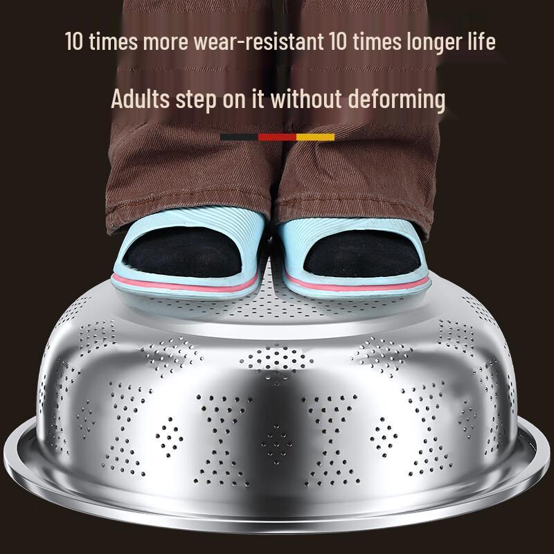 60cm Stainless Steel Kitchen Colander & Basin Set