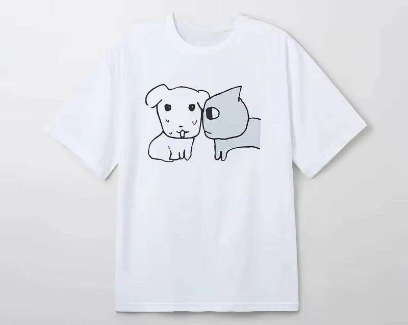 Sommer Neues Muster Gedrucktes T-Shirt Geeignet für Unisex Und Unisex Hergestellt Aus Reiner Baumwolle Modisches Und Vielseitiges T-Shirt