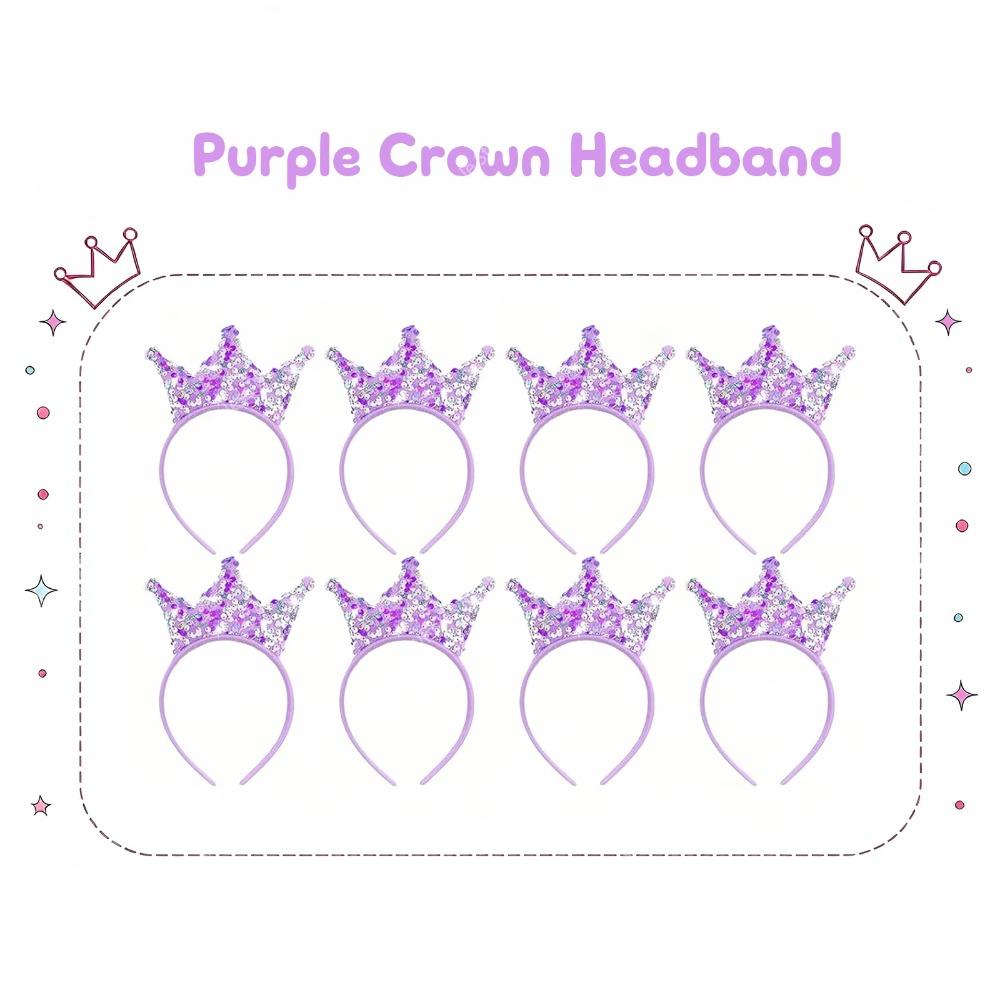 8-48Pcs Glitter Star Magic Wand Fairy Wand Tassel Glitter Sequins Princess Crowns Headband for Kids Birthday Party Gifts Wedding