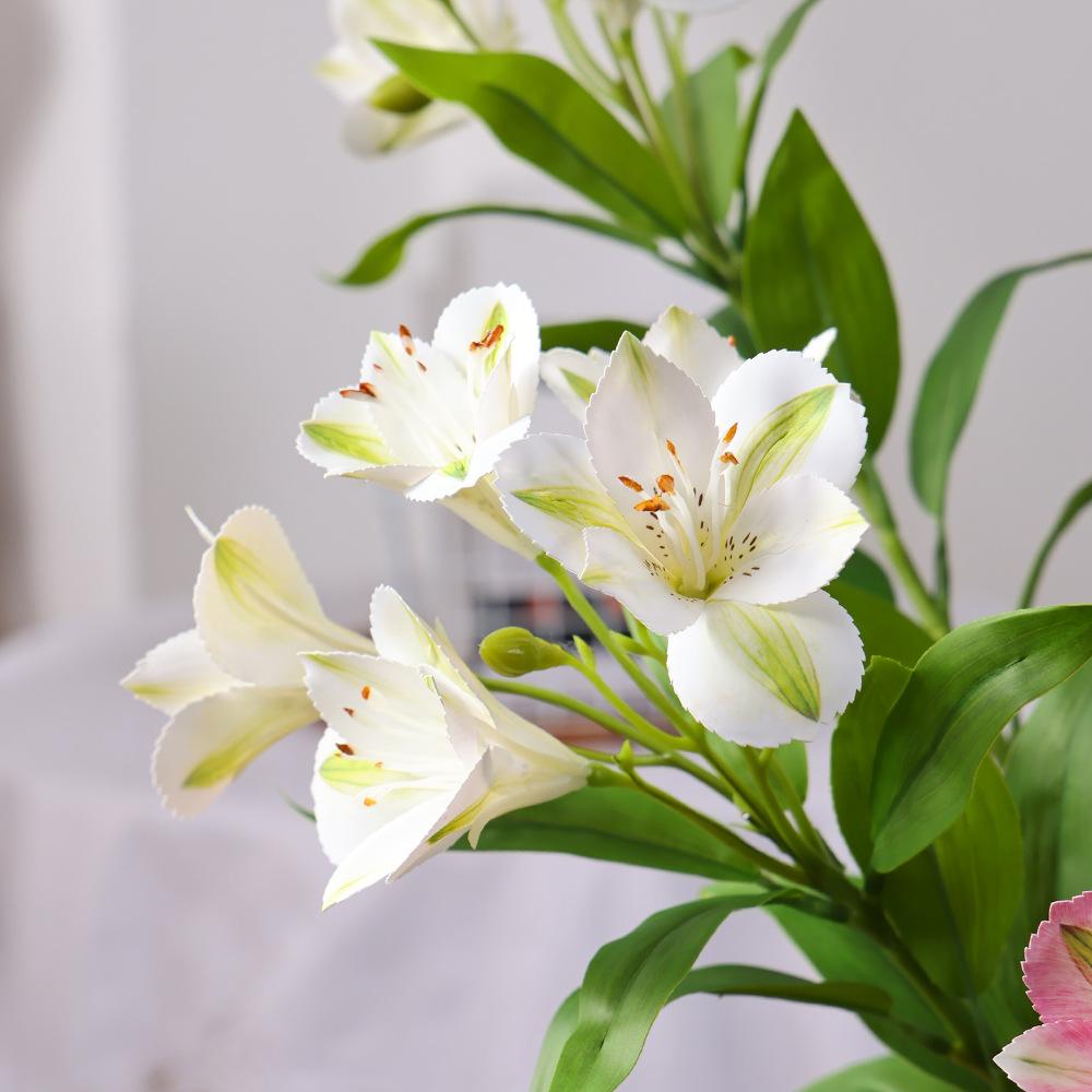 Fake Bouquet With High-End Feel 5 Head Of Narcissus Lily Simulated Flower Trumpet Flower Engineering Flower Material Home Decor
