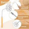 3pcs Bunuelos Mold with Handle Aluminum Achappam Mold Rosette Maker Kit Cookie Cake Tool Cast Waffle Rosette Iron Set Cooking Stamp Maker Kit