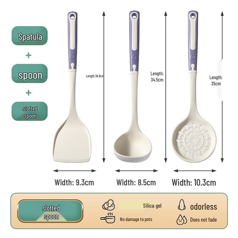 Silicone Spatula and Ladle Set