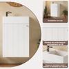 41 x 23 x 62.5 cm, Wall-Mounted Washstand, Water- and Moisture-Resistant Coating, Cabinet Doors with Soft-Close Mechanism, Narrow Dimensions, White.
