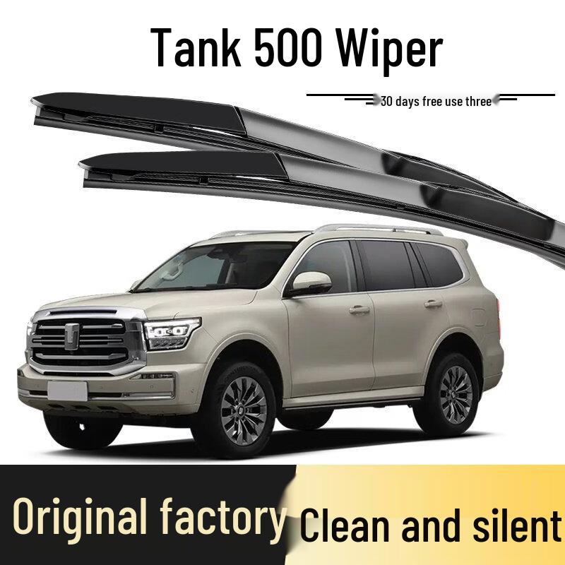 Tank 500 Silent Frameless Rubber Wiper for 2022 Model - New Energy Hit-4 Car Tank 500 2022-2024 Set (Front Wipers)