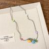 Acrylic Zinc Zinc Alloy Elephant Pumpkin Necklace Chain Choker Halloween Pendant Jewelry  Gift