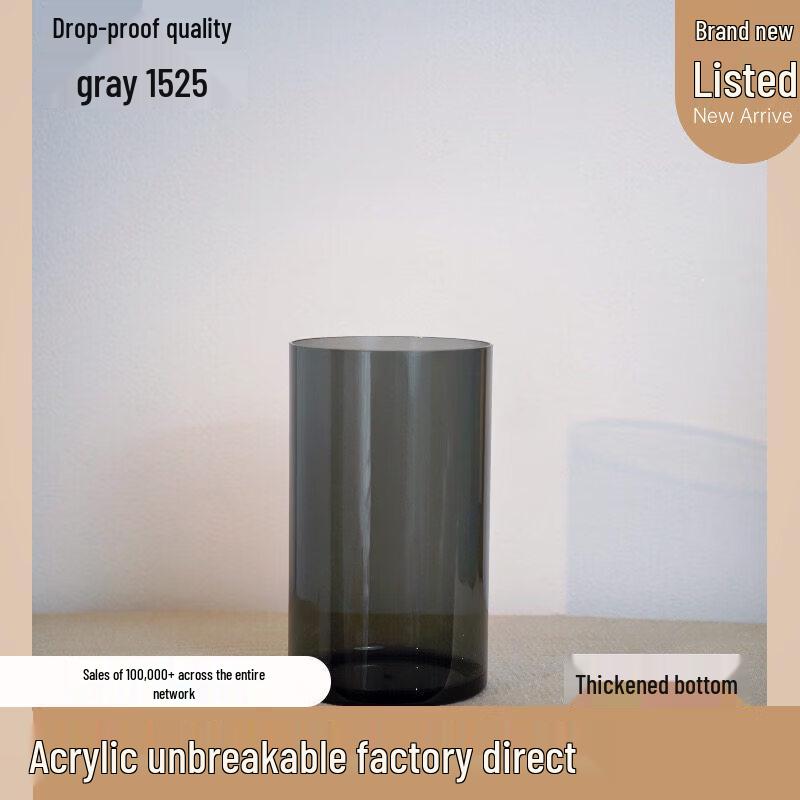 ZISIZ Acrylic Transparent Deep Water Flower Bucket