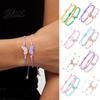 Durable Wax Cord Bracelet 2Pcs/Set Couple Adjustable Rope Butterflies Pendant