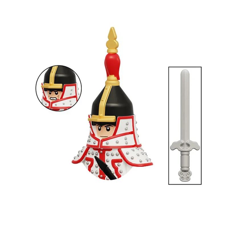 Kids Toys Chinese Ancient Historical Figures Military Soldiers Imperial Guard Military Commanders Model Building Blocks Gifts