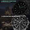MEGIR Business Watches Men Luxury Quartz Luminous Wristwatch Waterproof Stainless Steel Chronograph Clock Date Reloj Hombre 2064
