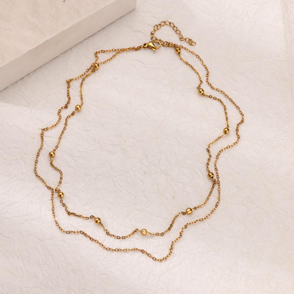 Dainty Imitation Pearl Pendant Necklace For Women Stainless Steel Gold Color Chain Elegant Wedding Christmas Jewelry Gift