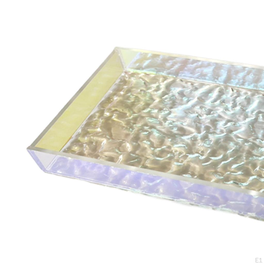 Colorful Acrylic Tray Vanity Versatile European Style Makeup Organizer Ornate Serving