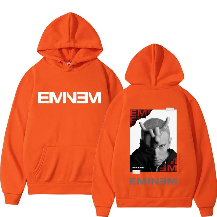 Rapper Eminem Music Album Hoodies World Tour Graphic Hoodie Men Women Fashion Hip Hop Punk Hoodie Vintage Sweatshirt Streetwear