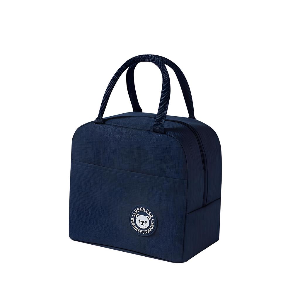 Insulated Lunch Box Bag for Students and Office Workers, Waterproof and Anti-Oil Handbag with Large Capacity and Aluminum Foil Lining