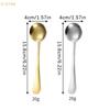 1 Pc Stainless Steel Korea Soup Spoons Home Kitchen Ladle Capacity Gold Silver Mirror Polished Flatware For Coffee Tableware