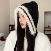 Fashion Plush Ear Protection Warm Hat Women Winter Wind Cold Cycling Skiing Outdoor Big Head Circumference Hat