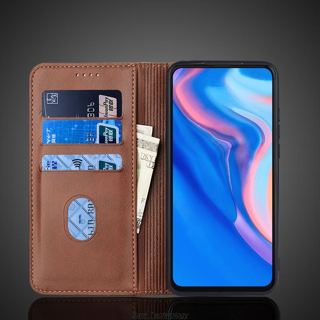 Magnetic Attraction Leather Case for Huawei Y9 Prime 2019 / P Smart Z Holster Flip Cover Case Wallet Phone Bags Fundas Coque
