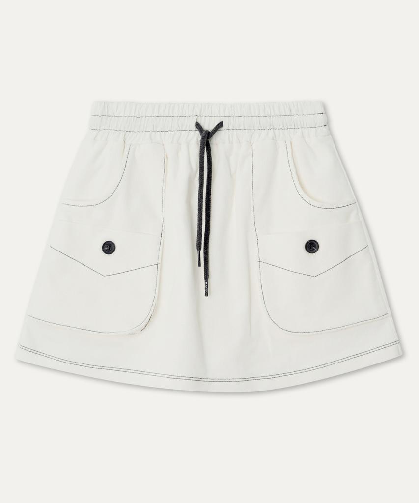 MAYOL Corduroy Cargo Skirt_Ivory