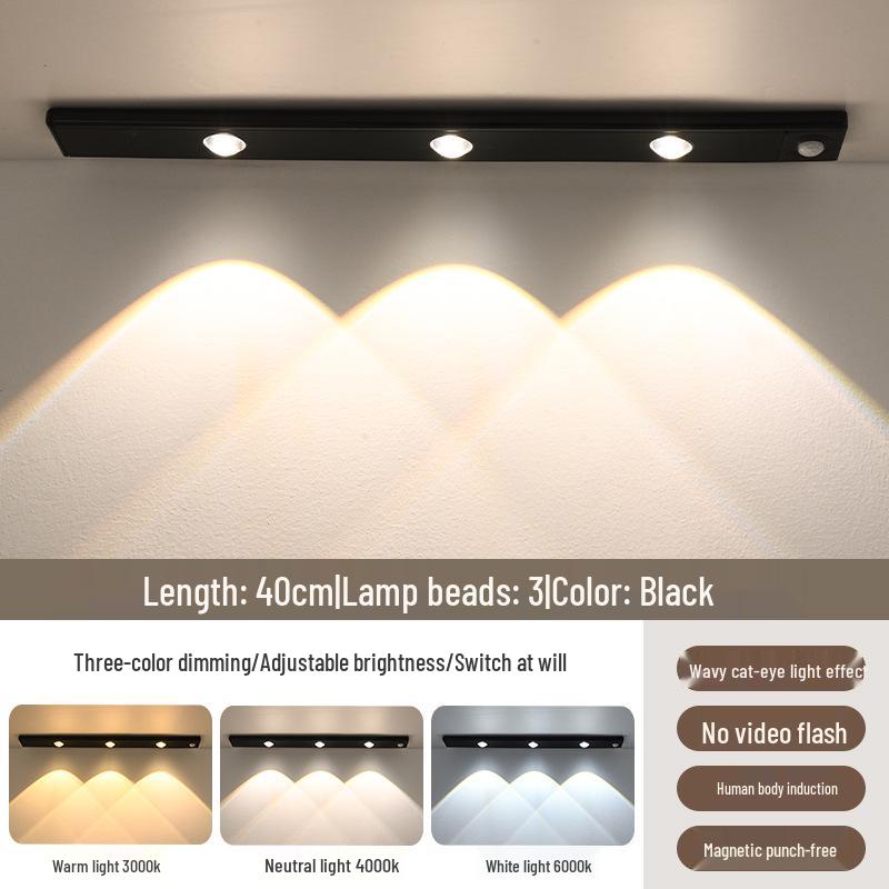 Rechargeable Smart Motion Sensor Light Strip for Cabinets and Hallways