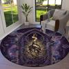 Vortex Crossing Gate Round Area Rug,Carpet Rug for Living Room Bedroom Sofa Playroom Decor,Non-slip Floor Mat