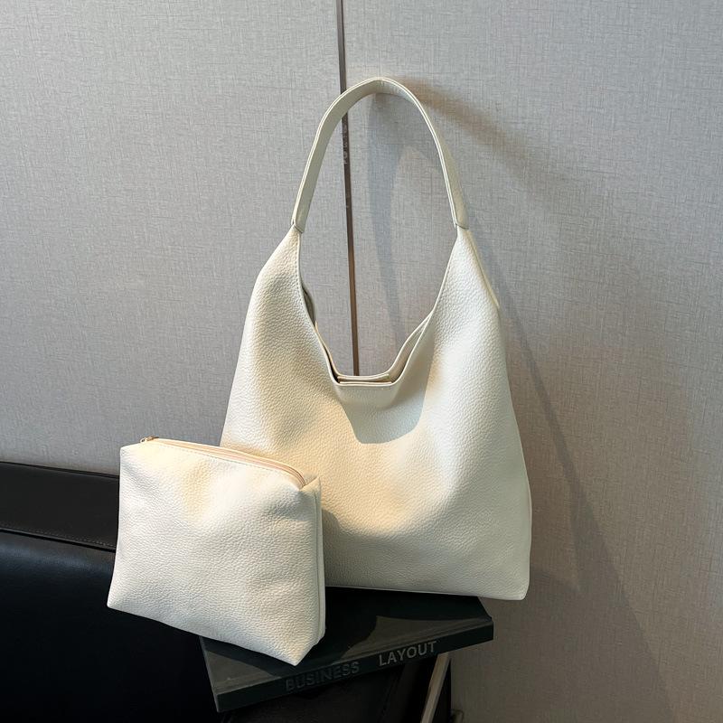 

Новая модная сумка через плечо, текстурная сумка-тоут для поездок на работу, большая вместительная сумка, женская сумка белый