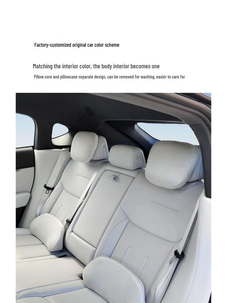 XPeng G7 Neck and Lumbar Support Pillow - Comfortable Car Headrest and Soft Cushion Accessory
