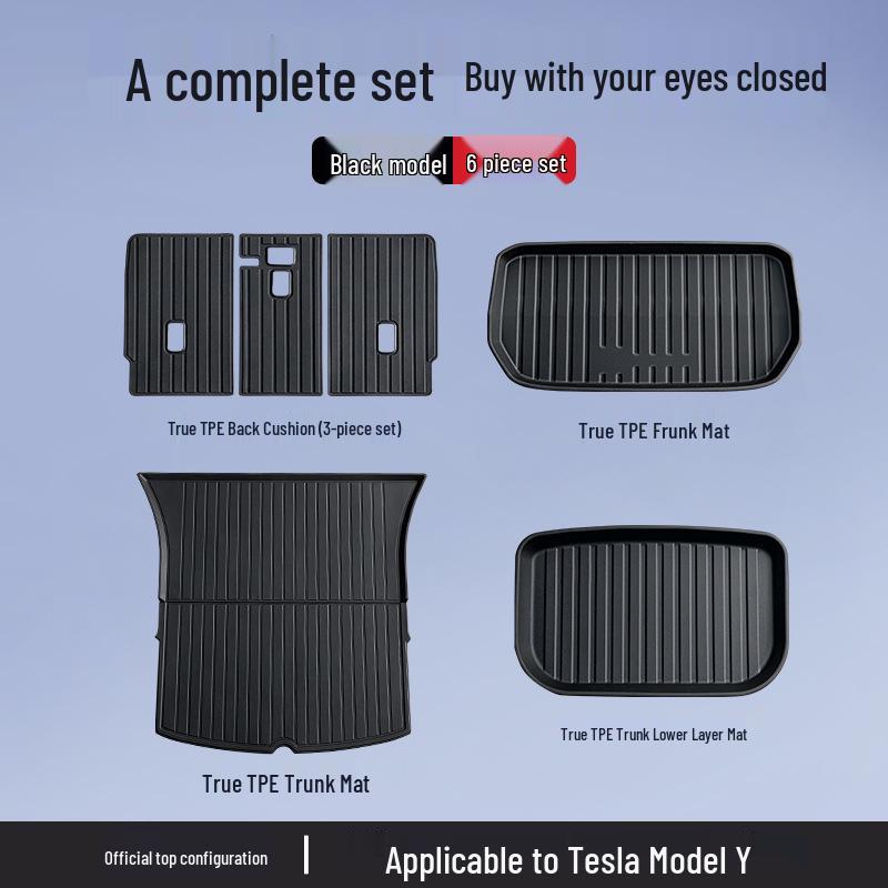 Tesla Model 3/Y Updated Trunk Mats - Front & Rear TPE Protective Accessories