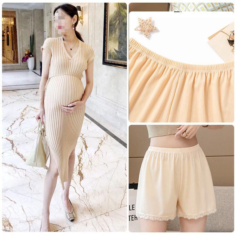 Summer Maternity Anti-Exposure Loose Shorts: Lightweight Base Layer for Pregnancy Outerwear M (Recommended 90-110 pounds)