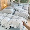 Korean Princess Cloud-like Crinkled Gauze Lace Cotton Bedding Set