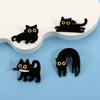 Japanese Cartoon Black Cat Series Alloy Brooch Metal Badge Lapel Pins Badges On Backpack Pines