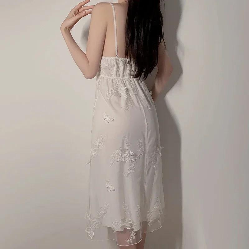 Sada županu Dámské patchworkové krajkové skluzové šaty s podprsenkou Slim Fit Sexy dámské pyžamo