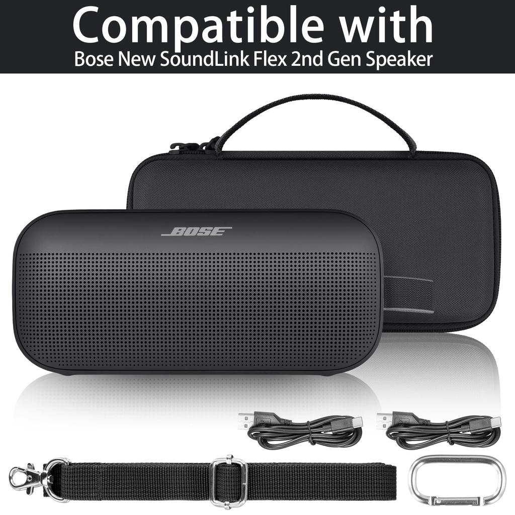 co2CREA Storage Case Compatible with Bose SoundLink Flex Portable Speaker LE (2nd Generation) and SoundLink Flex Bluetooth Speaker (Black)