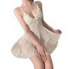 Sexy Suspender Dress Beautiful Back Homewear Pure Perspective Lace Sex Underwear Seduction Small Breast Uniform