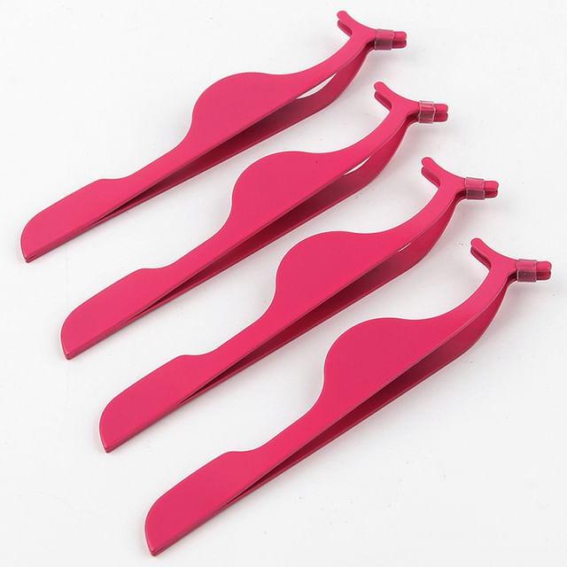 Lashie - Набор из 3 штук: Пинцет для накладных ресниц 3 Pcs - Rose Pink