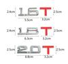 3D Metal 1.5T 1.6T 1.8T 2.0T 2.2T 2.4T 2.5T 2.8T 3.0T Car Sticker Emblem Badge Decal For Mazda KIA Renault TOYOTA BMW Ford Focus