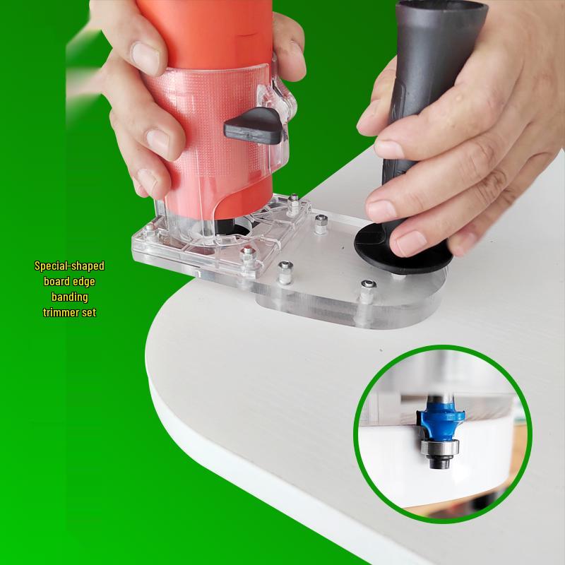 Portable Electric Curve Trimmer for Irregular Edge Chamfering and PVC Edge Banding In Woodworking