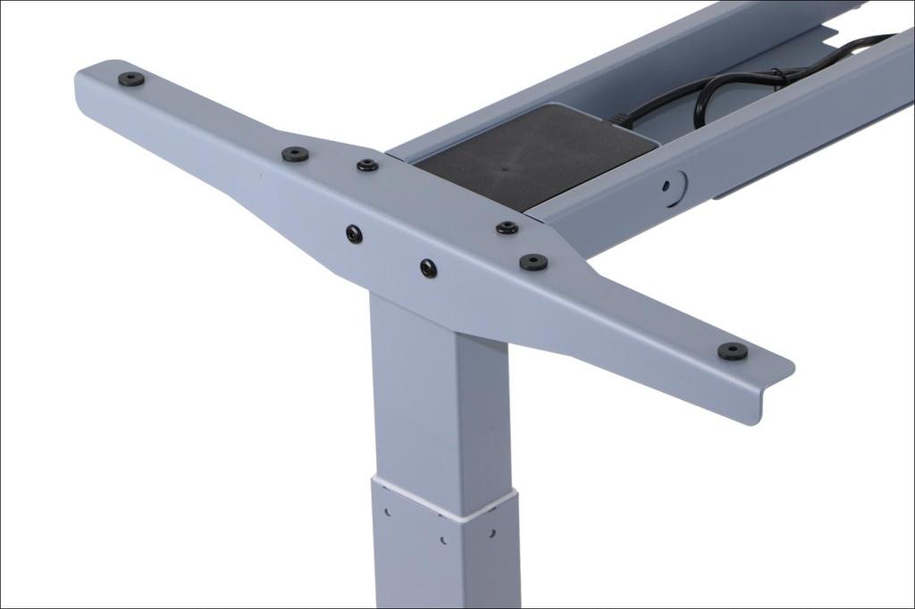 Two-engine Metal Desk (table) Frame with Electric Height Adjustment, Electric PRATO 04-2T/A GRAY