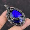 Blue Fire Labradorite Pendant Copper Wire Wrapped Jewelry Gemstone Pendant For Women Handmade Jewelry Gift For Her Copper Wire Wrap Pendants