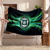 Plymouth Argyle FC Personalized Fleece Blanket With Football Logo, Custom Name Text Soft Warm Home Throw Blanket