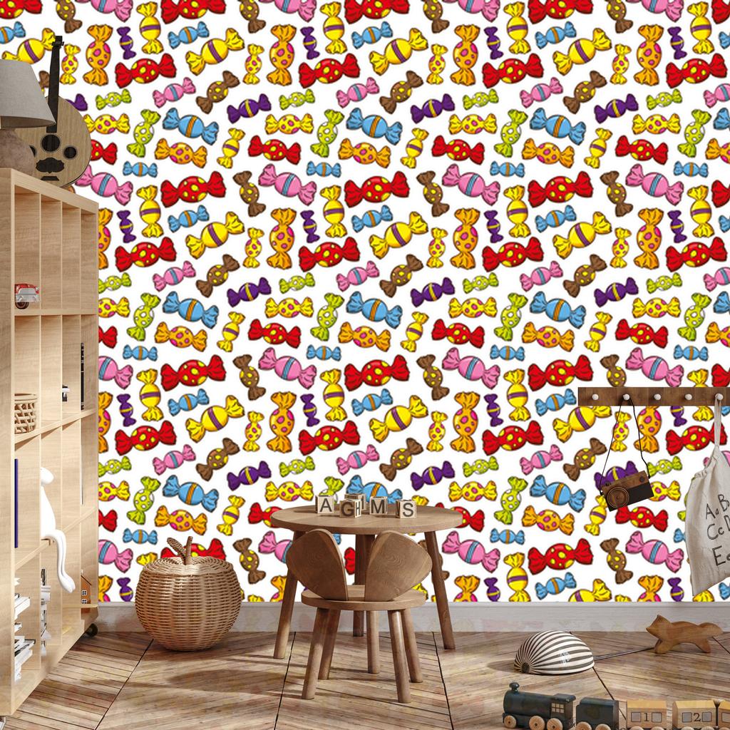 Colorful Candy Wallpaper for Living Room and Bedroom 50x1000