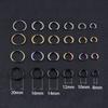 8/10/12/14/16/18/20mm Stainless Steel Huggie Hoop Earrings for Women Men