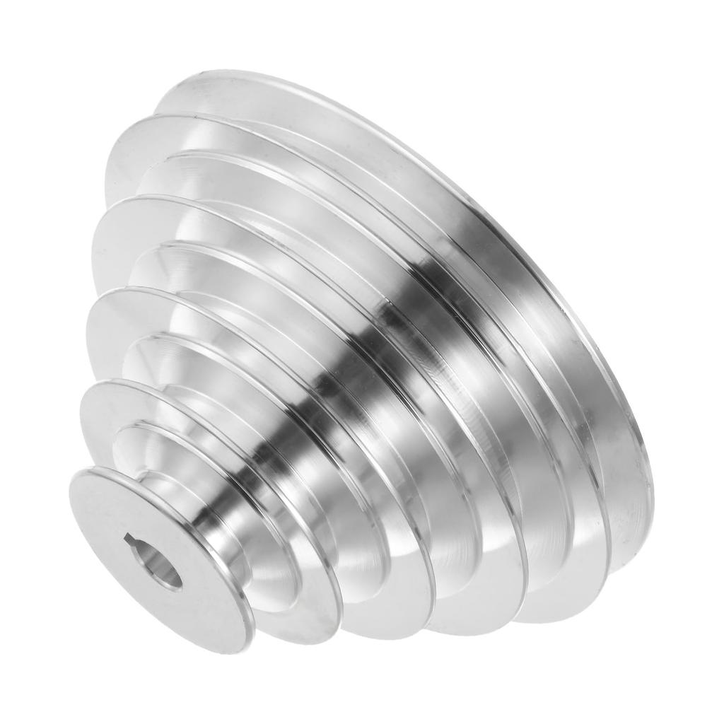 Uxcell Aluminum A-Type 5-Step Pulley Wheel, 14mm Bore, 55-150mm Outer Diameter, for A-Type V-Belts, 12.7mm Belt Width