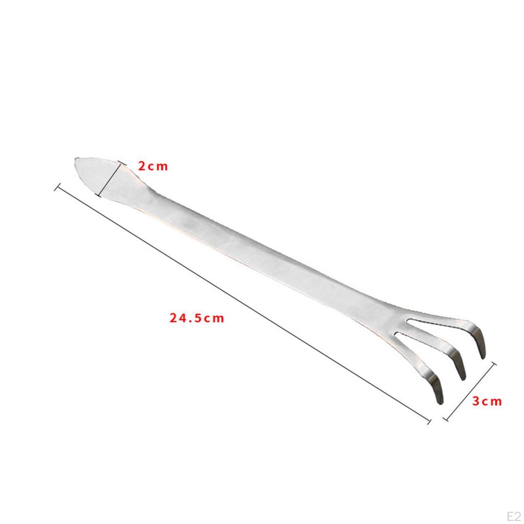 3 Prong Bonsai Roots Rake Cultivation Fork with Ergonomic Handle Removing Weeds Remover