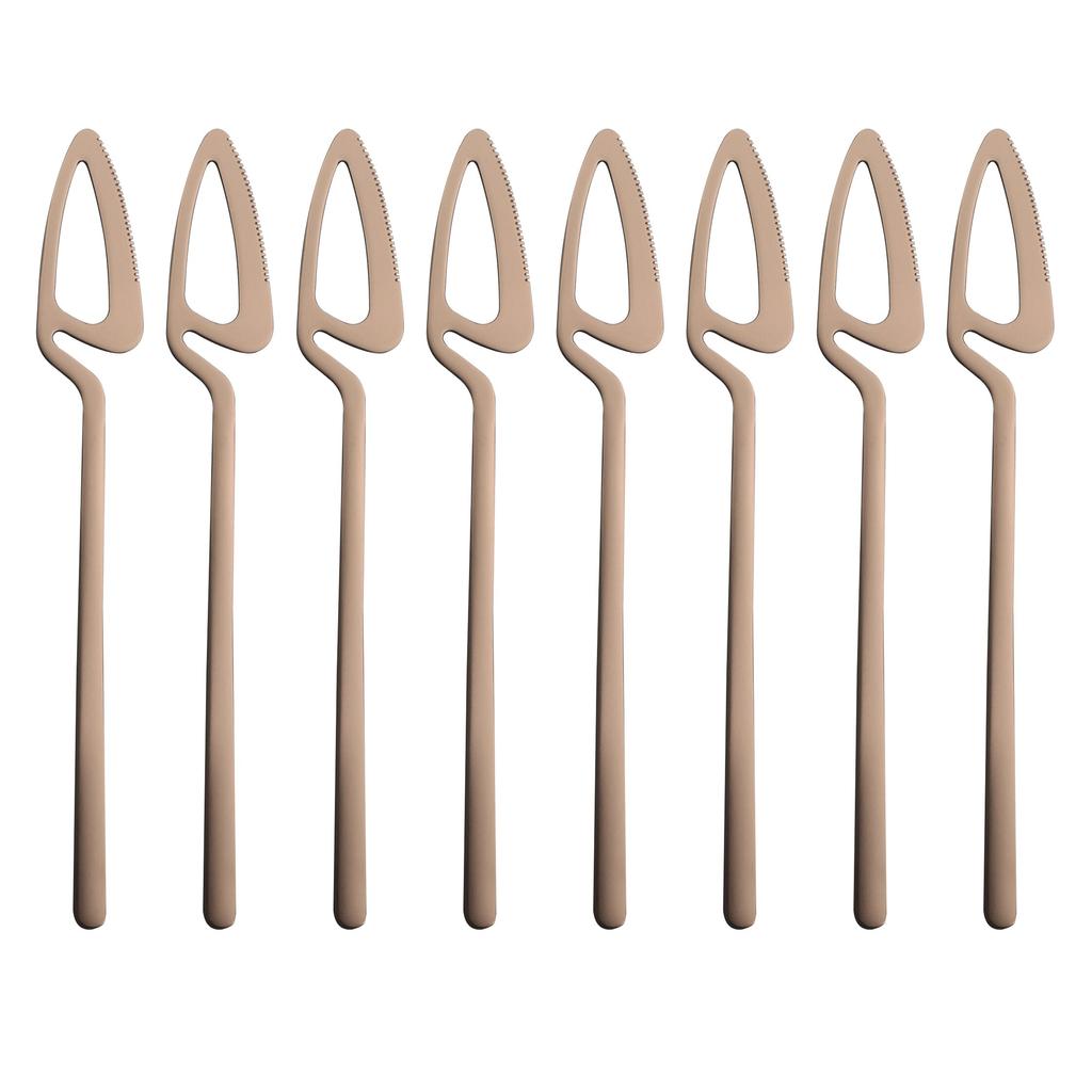 8pcs Colorful Cutlery Set 18/10 Stainless Steel Dinnerware Silverware Flatware Set Dinner Knifes Tableware Western