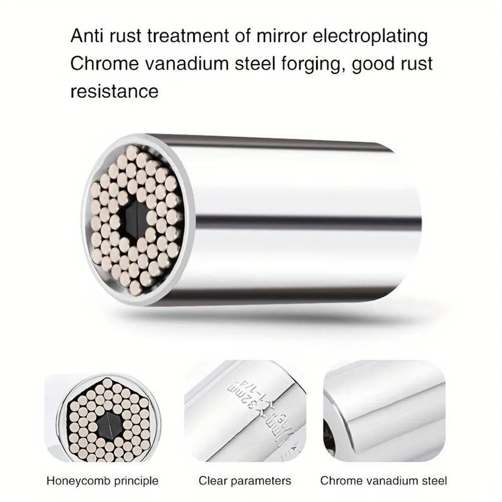 Universal 7-19mm cheie dinamometrică cu cap de găurit Cheie cu manșon cu clichet Magic Grip Unelte de mână multifuncționale