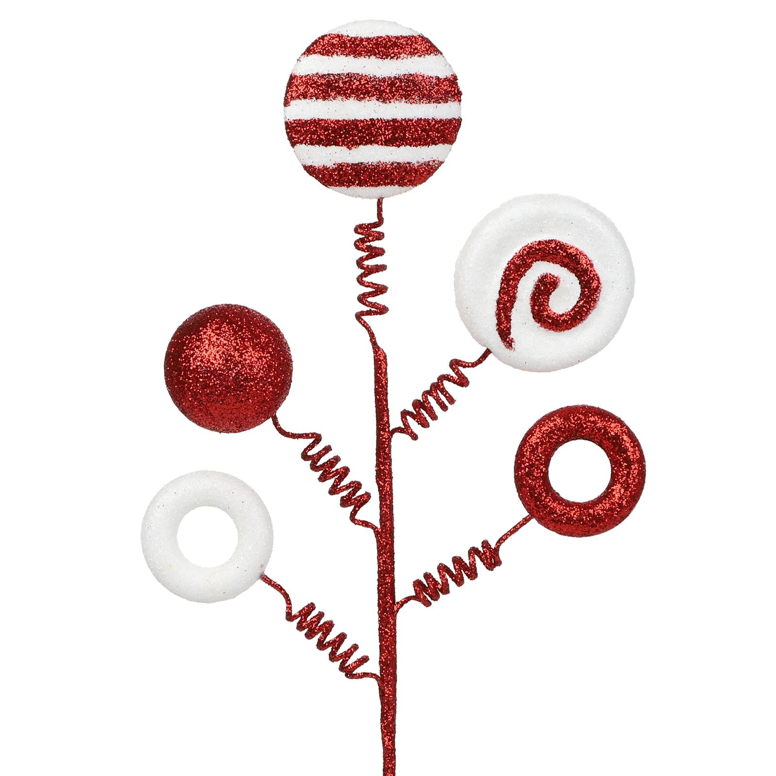 

Lollipop Pendant Artificial Branch Xmas Tree Hanging Ornaments Cutting Foam New Year Gifts Home Office Party Candy Decoration